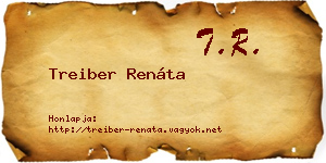Treiber Renáta névjegykártya